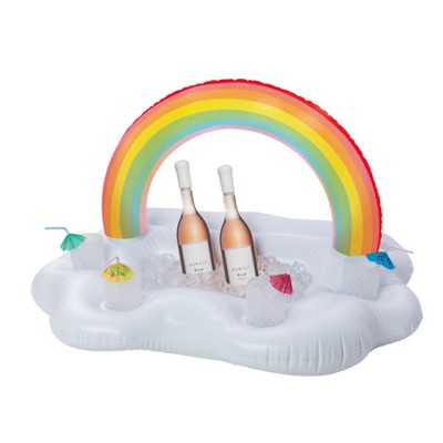 Hotsale Pvc cloud water cup holder  Inflatable rainbow ice bar