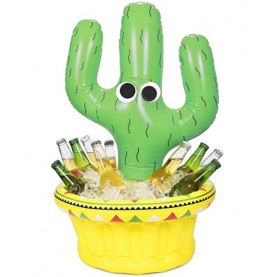 Wholesale Pvc Portable ice Bucket Cactus Inflatable Beer Cooler Bucket