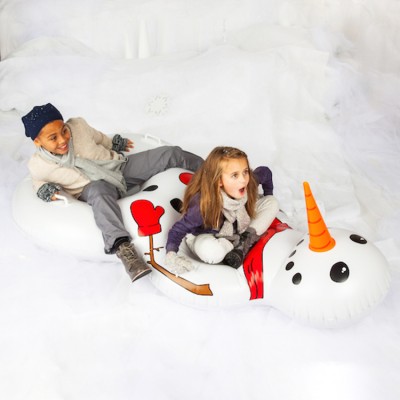 Durable Cold-resistant Thicken Pvc Snowman Inflatable Sled Double Tube