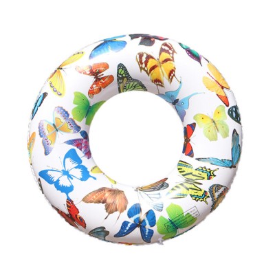 ECO-friendly pvc butterfly design inflatable swim ring for Adult or kids