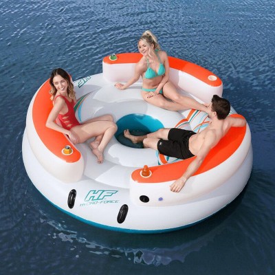 4 person water large inflatable floating island