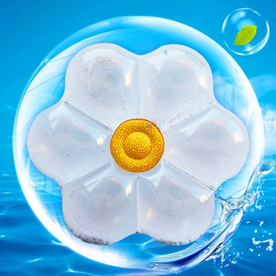 Factory hotsale white flower water mattress inflatable pool float