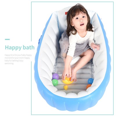 Newborn Supplies plastic portable folding small inflatable bathtub for baby