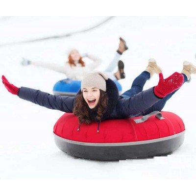 Rubber-based Hard Bottom Nylon Cover Double Snow Ski Sled Inflatable Towable Snow Tube