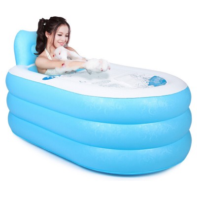 Folding thickened plastic piscina Inflatable spa tub for adult