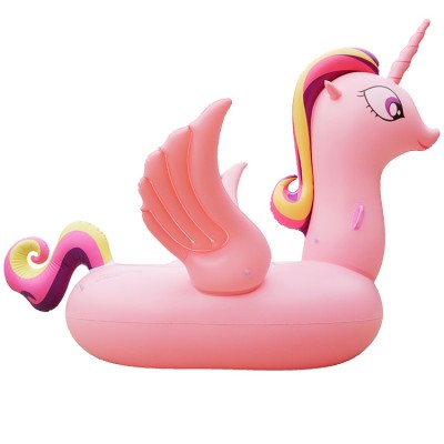 Hot sale ride on water pool pink unicorn inflatablel floating toys