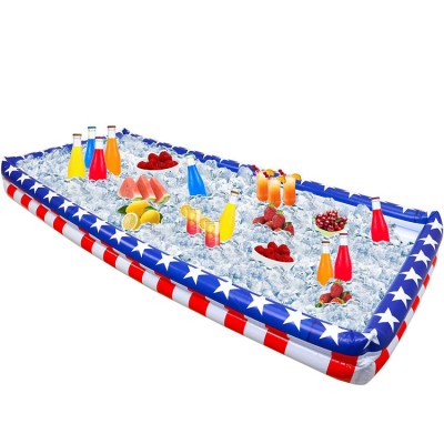 Customized PVC picnic pool party Inflatable ice buffet serving bar  water table