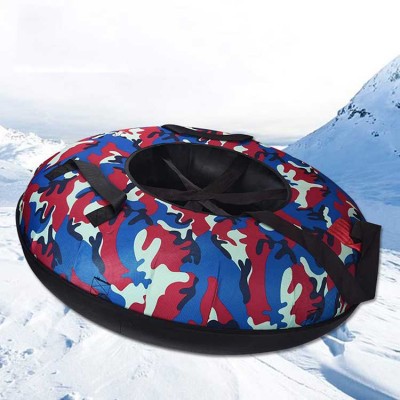 Plastic Hard Bottom Grass Sand Sled Inflatable Snow Tube With Cover