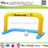 ICTI factory popular pool football goal pvc inflatable water play toys